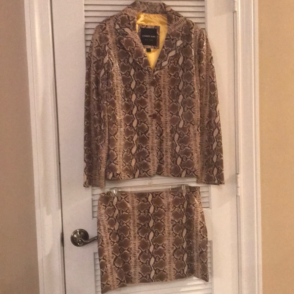 Leather Python Print Suit - image 1